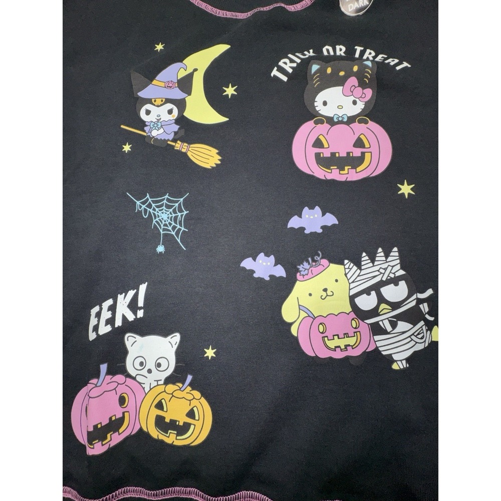 Sanrio Hello Kitty Halloween Graphic Sweatshirt Glow In The Dark Womens Large - Picture 2 of 8